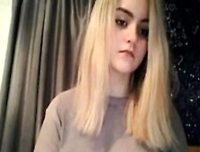 Young Omegle Blonde Gets Bored And Plays With Pussy