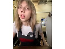 Russian teen webcam at work