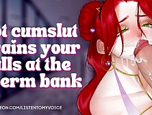 Concupiscent Receptionist Drains Your Balls At The Goo Bank [Audio Roleplay] [Compliant Wench] [Cumslut]