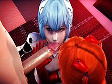 Asuka And Rei Fuck With A Cute Boy | 3D Hentai Evangelion