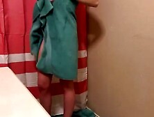 Spying on petite roommate showering