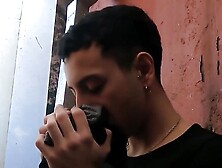 Uriel Simon sniffs Dimitry's underwear then breeds him