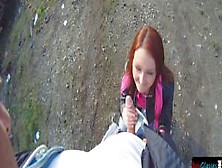 Pov Redhead Cock Sucking Outdoors