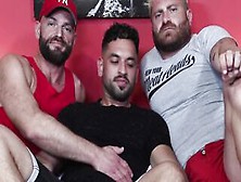 Menover30 - Riley Mitchel And Jake Morgan Inside A Hottie Homosexual Three-Way - Justin Eros,  Jake Morgan,  Riley