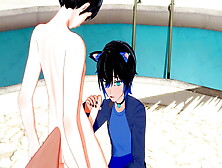 Yaoi - Catboy X Foxboy Handjob And Blowjob