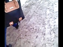 another girl with a nice booty in jeans and semen