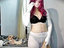 Chloe Fun Pt2! Your dear rubber kigurumi waifu and her alluring rubber man!