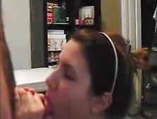 My hot cock sucked by a naughty slut