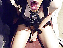 Sissy Sehki Entices The Camera With A Hungry,  Painted Lips And A Wet Tongue Until They Cant Take It Anymore 10 Min