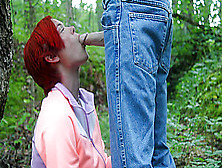 Giving The Camp Counselor A Bj In The Woods At With Summer Camp