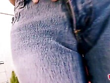 Busty Brunette Teens Wearing Tight Jeans! Round-Ass Cameltoe