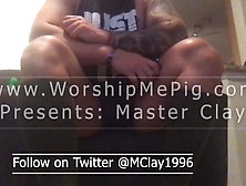 Master Clay's Big Feet In Army Socks And Verbal Humiliation
