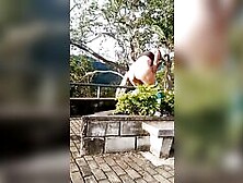 Stunning Babe Playing And Shitting In The Park