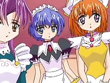 Petite and slender anime maids fucked in their sexy uniforms