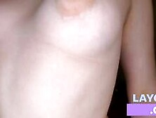Rubbing My Pussy On Her Leg Till Orgasm While He Jerks Off