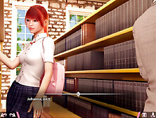 Library polishing session with Rina Serizawa and some naughty homework