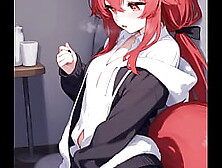Novia peluda hentai.  Híbrido zorro follando
