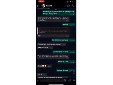 Charla cornudo se corre por WhatsApp