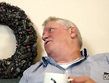 Sasha Sparrow's vagina is this old dude's nasty Christmas present