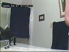 Hidden shower cam gets skinny babe in the morning