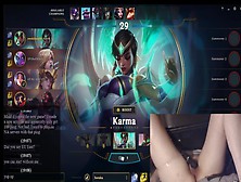 Gamer Bitch Orgasms While Playing League Of Legends