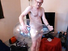 Elderly Man Jerking Off,  Homosexual Jizz Shot,  And Fetish Fun With Balloonbanger