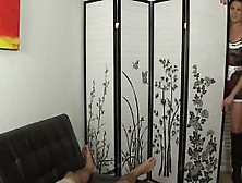 Amateur tugging girlfriend in lingerie pov