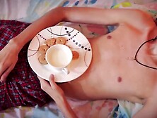 Christmas Special Big Dick Slim Latino Twink Magic C Jerking Off Covering Some Christmas Cookies On Cum And Then Eating Them