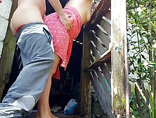 Boss Having Hot Outdoor Sex With A Big Ass Latina In The Garden