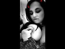 Horny Pierced Succubus Sinfully Teases & Tastes her Wet Cunt