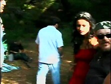 Threesome in the woods with amazing girls