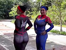 Vehement Spider-Woman vs. Anal Sex Lover with Her Ally's Boyfriend