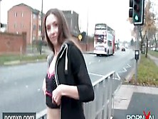 Horny Skinny Leyla Goes In Public