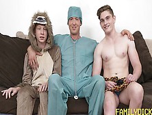 Family Dick - Halloween-Themed Stepfamily Fuck With Jay Tee,  Caleb Anthony,  And Pierce Paris