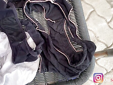Steaming up dirty panties while almost getting caught by her roommate!