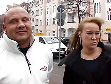 German Street Casting - Real Couple Tries Porn