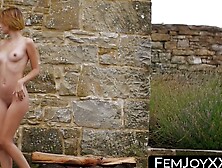 FemJoyXXX. com - Ariel teased outdoors in slow motion solo play