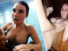 Hot Steamy Sauna Blowjob: Pool Sex Adventure With Party Girls