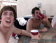 College Studs Play Drinking Games Before A Little Gay Orgy