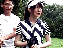 Teacher and other Men talk Oriental Teenie to Blowbang at Golf Lesson