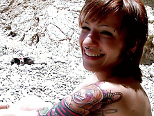 Fucking at the beach with cute young spanish slut Zoe Nil