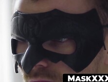 Mystery Hunk Unmasked In Solo Mastubration Session" or "Solitary Male Stroking His Big Dick Before Showering