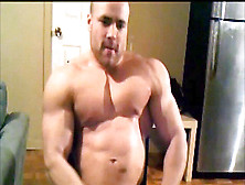 Str8 Bodybuilder Meaty Flexing & Stroke