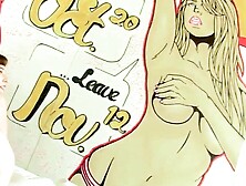 Lesbian Threesome with Hot Blonde Twins Sharing Big Asses & Pussies