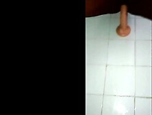 Elvie Horny with sex-toy on the wall - Part 5