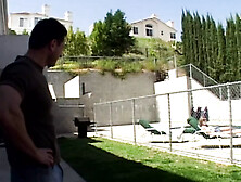 Brooklyn Night gets her hot bum railed besides moisty facials from 2 hung men