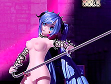 Hatsune Miku Miracle Paint Project diva Nude Mod Punk Costume