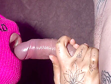 Ultimate sloppy blow job with cum all over the face by Joker and Harvey Queen