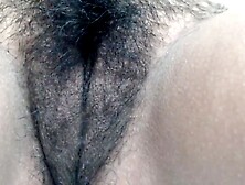 hairy Mexican shows pussy up close