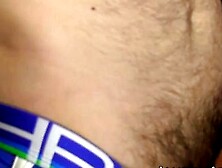 AMATEUR ARMPITS - Tatted biker Christop exercising his stiff dick until it sprays splooge (Christophe Clark)